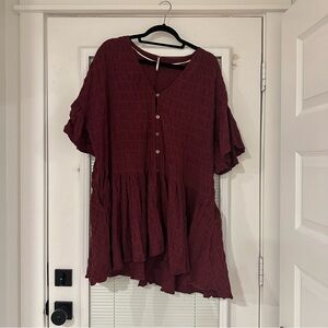 Free people: Kaylani Tunic in Sweet Raisin